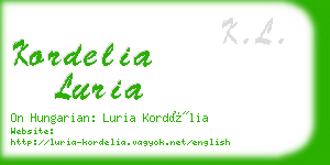kordelia luria business card